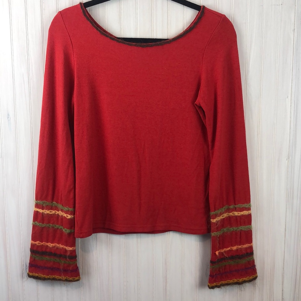 ANTHROPOLOGIE BOHO WOOL TEE